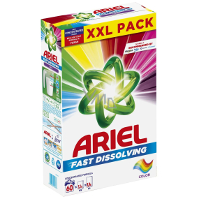 Ariel Rýchlo rozpustný prací prášok na farebnú bielizeň 60 dávok 3,3 kg