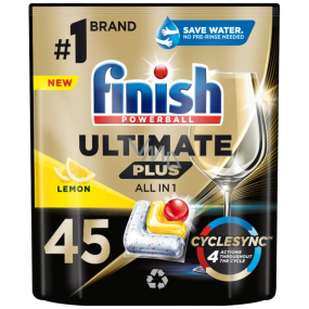 Finish Powerball Ultimate Plus Lemon Všetko v 1 kapsule do umývačky riadu 45 ks