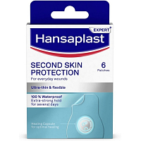 Hansaplast Second Skin protection hydrokoloidná náplasť, 6 ks