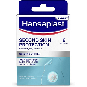 Hansaplast Second Skin protection hydrokoloidná náplasť, 6 ks