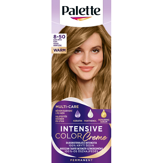 Palette Intensive Color Creme farba na vlasy 8-50 Zlatý svetlý blond 50 ml