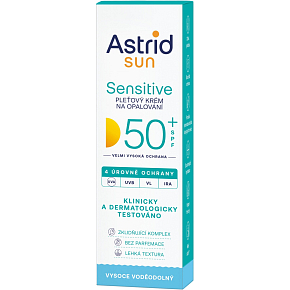 Astrid Sun OF 50+ Sensitive pleťový krém na opaľovanie, 50 ml