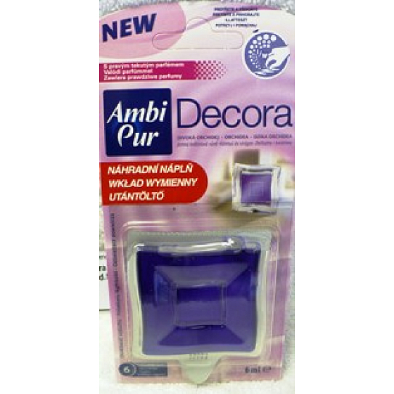 Ambi Pur Decora Divoká Orchidea osviežovač vzduchu náhradná náplň 6 ml