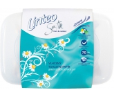 Linteo Satin vlhčený toaletný papier Harmanček plastový box 70 kusov
