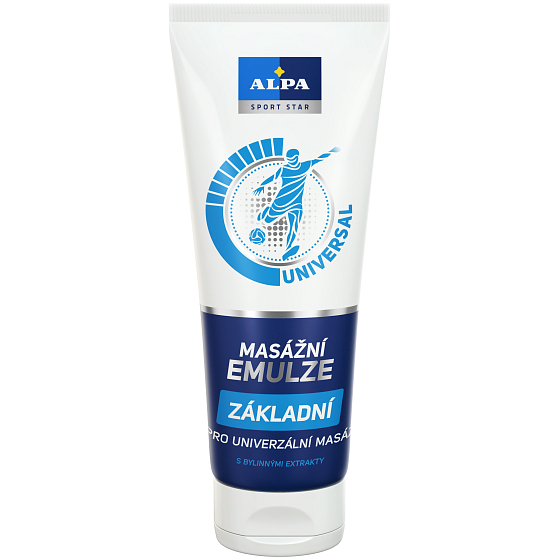 Alpa Sport Star Universal Základná masážna emulzia s bylinnými extraktmi 210 ml