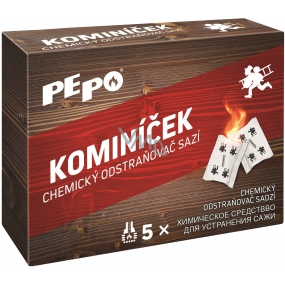 Pe-Po Kominíček chemický odstraňovač sadzí z komínov a dymovodov 5 kusov x 14 g