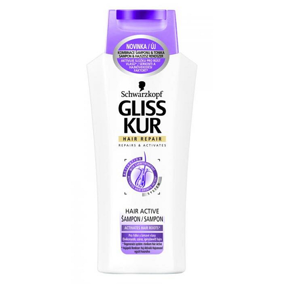 Gliss Kur Hair Active obmedzuje vypadávanie vlasov šampón 250 ml
