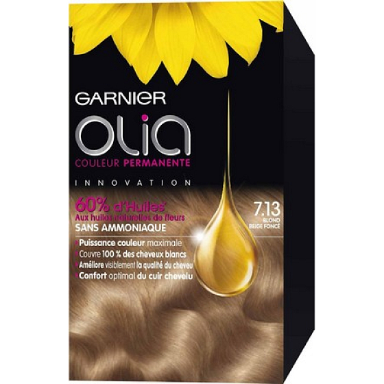 Garnier Olia farba na vlasy bez amoniaku 7.13 Oslnivo tmavá blond