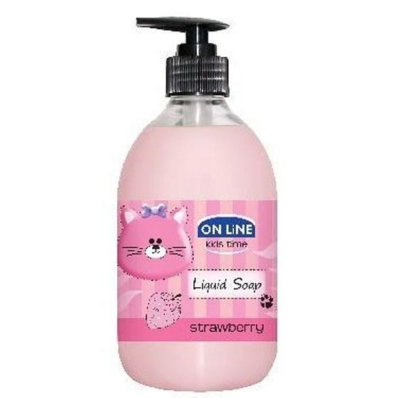 On Line Kids Time Jahoda tekuté mydlo pre deti 500 ml