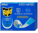 Raid elektrický odparovač a vankúšiky proti komárom 1 odparovač + 10 vankúšikov