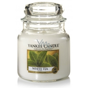 Yankee Candle White Tea - Biely čaj vonná sviečka Classic strednej sklo 411 g