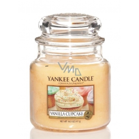 Yankee Candle Vanilla Cupcake - Vanilkový košíček vonná sviečka Classic strednej sklo 411 g