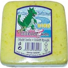Abella Kids Dino kúpeľová špongia rôzne farby 9 x 9 x 4,5 cm 1 kus