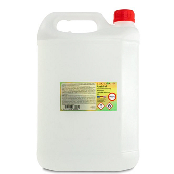 Ecoliquid Antiviral antiseptic dezinfekčný roztok, účinná dezinfekcia, náhradná náplň kanister 5 l