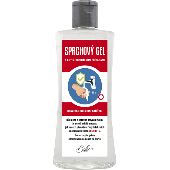 Bohemia Gifts Antimikrobiálne sprchový gél s koloidným striebrom 250 ml