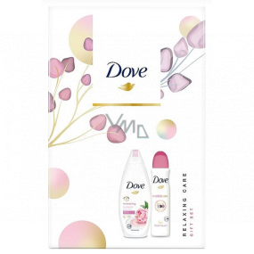 Dove Nourishing Secrets Obnovujúci Ritual Pivoňka sprchový gél 250 ml + antiperspirant dezodorant sprej 150 ml kozmetická sada