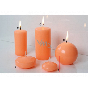 Lima Reflex fosforové oranžová sviečka plávajúca šošovka 50 x 25 mm 6 kusov