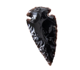 Obsidiánový prívesok šípka prírodný kameň 3,8-5 cm, kameň záchrany