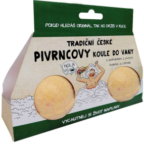 Bohemia Gifts Pivrnec s výťažkami z pivných kvasníc a chmeľu penivá guľa do kúpeľa 2 x 100 g