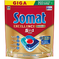 Somat tablety do umývačky Excellence Premium 5v1, 54 ks