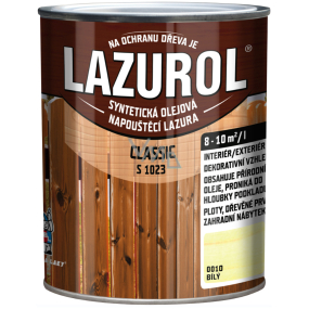 Lazurol Classic S1023 syntetická olejová lazura na dřevo 0010 Bílý 0,75 l
