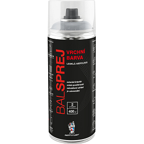 BALSPREJ vrchná univerzálna akrylová farba v spreji, RAL 7035 šedá svetlá, 400 ml