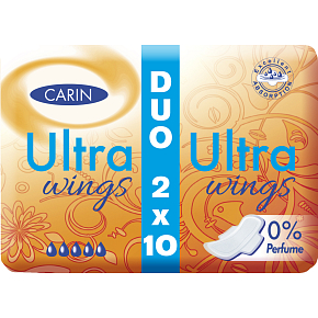 Carine Ultra Wings Duo hygienické vložky, 20 ks