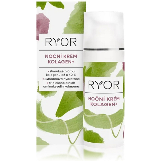 Ryor Kolagen+ nočný krém v dávkovači, 50 ml