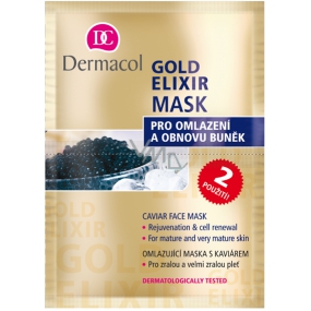 Dermacol Gold Elixir Omladzujúci maska s kaviárom 2 x 8 g