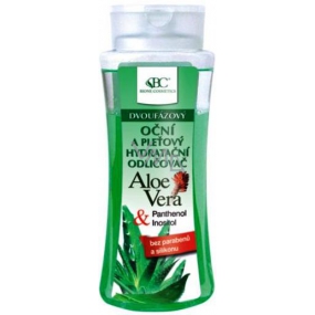 Bione Cosmetics Aloe Vera dvojfázový upokojujúci očný a pleťový odličovač pre všetky typy pokožky 255 ml