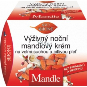 Bione Cosmetics Mandle výživný nočný mandľový krém veľmi suchá a citlivá pleť 51 ml