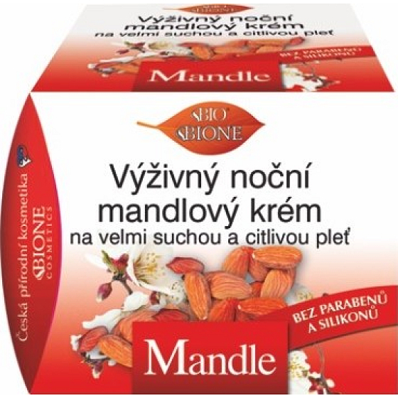 Bione Cosmetics Mandle výživný nočný mandľový krém veľmi suchá a citlivá pleť 51 ml