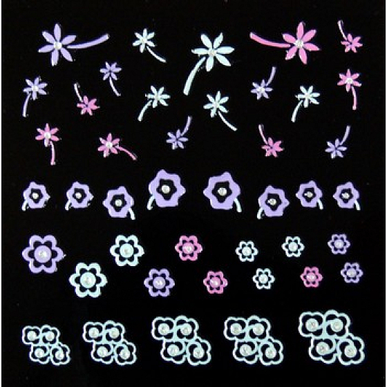 Absolute Cosmetics Nail Art samolepiace nálepky na nechty GS19 1 aršík