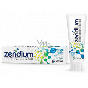 Zendium Junior Minty Mild Taste 7+ rokov pomáhajúci pri ochrane proti zubnému kazu zubná pasta 75 ml