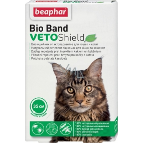 Beaphar Bio Band Veto Shield Prírodné repelentný obojok pre mačky a mačiatka 35 cm