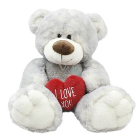 EP Line Pets Plyšový medvedík so srdcom Love 30 cm, odporúčaný vek 3+