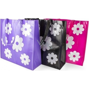 RSW Nákupná taška s potlačou Kvety fialová 43 x 40 x 13 cm