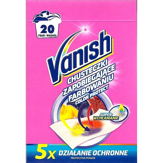 Vanish Color Protect obrúsky proti zafarbeniu bielizne 20 kusov