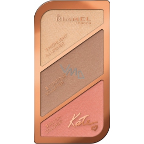 Rimmel London Kate Sculpting Palette kontúrovacou paleta 002 Coral Glow 18,5 g