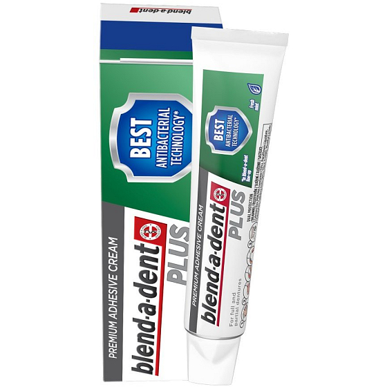Blend-a-dent Plus Dual Protection prémiový fixačný krém na úplnú a čiastočnú zubnú náhradu 40 g
