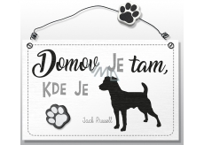Nekupto Pets drevený nápis Jack Russell 155 x 98 x 5 mm