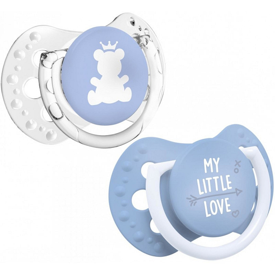 Lovi My Little Love Cumlík silikónové dynamické modré pre deti 0-2 mesiacov 2 kusy