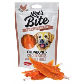 Brit Lets Bite Žuvacie tyčinky s kuracími filety doplnkové krmivo pre psov 300 g