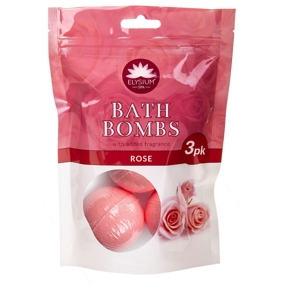 Elysium Spa Rose šumivá guľa-bomba do kúpeľa 3 x 50 g