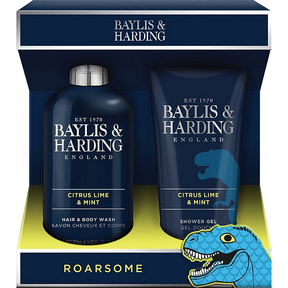 Baylis & Harding Men Citrus, Limetka a Mäta umývací gél na telo a vlasy 300 ml + sprchový gél 200 ml, kozmetická sada