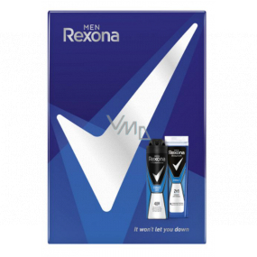 Rexona Men Cobalt antiperspirant dezodorant sprej 150 ml + sprchový gél 250 ml, kozmetická sada pre mužov