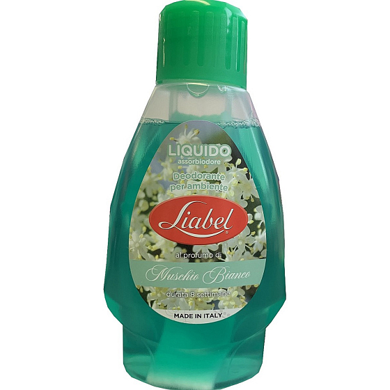 Liabel Muschio Bianco - Biely pižmový tekutý osviežovač vzduchu s knôtom 375 ml