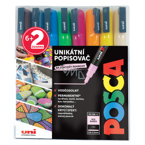 Posca Univerzálna sada akrylových fixiek 0,9 - 1,3 mm Letné letné farby 8 kusov PC-3M