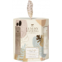 Grace Cole Vanilla sprchový gél 100 ml + telové mlieko 100 ml + kúpeľová hubka, kozmetická sada pre ženy