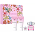 Versace Bright Crystal toaletná voda 90 ml + telové mlieko 100 ml + sprchový gél 100 ml + toaletná voda 5 ml miniatúra, darčeková sada pre ženy